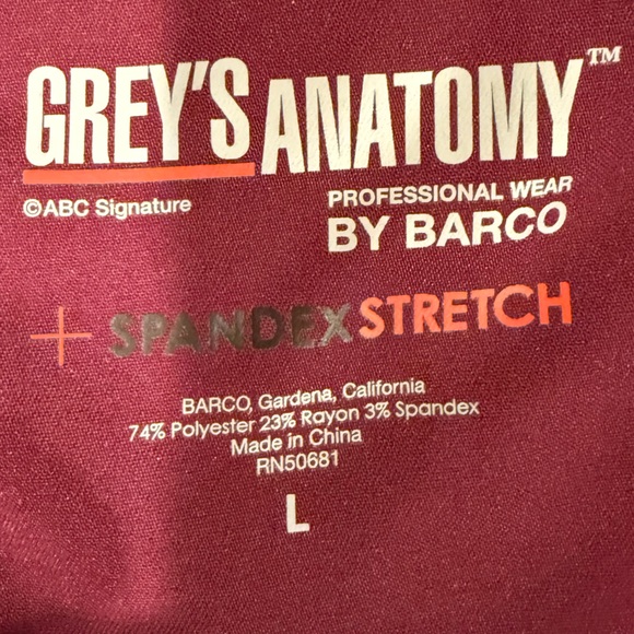 BUNDLE: Grey's Anatomy Women's Cargo Scrub Pants in Navy, Burgundy & Charcoal - Picture 7 of 10